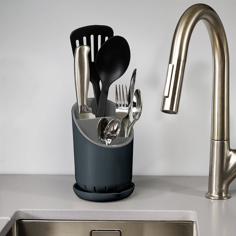 Dock Grey Cutlery Drainer and Organiser