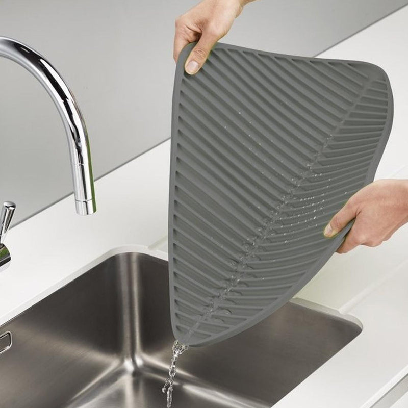 Flume Floding Grey Silicone Large Draining Mat