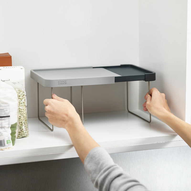 CupboardStore Gray Expandable Smart Storage Shelf