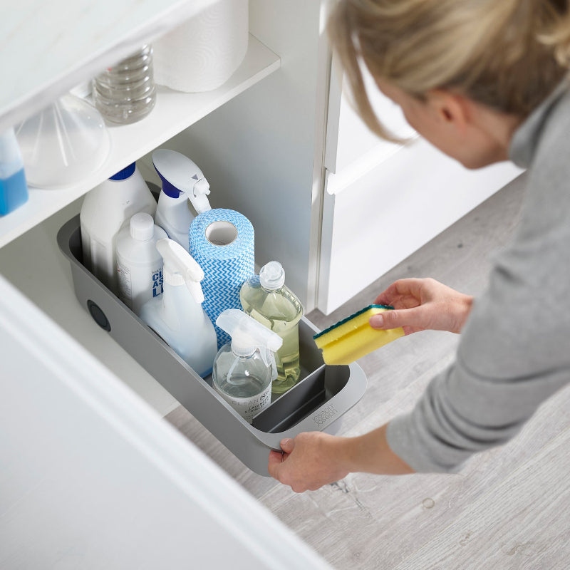 CupboardStore Easy Access Gray Compact Storage Caddy