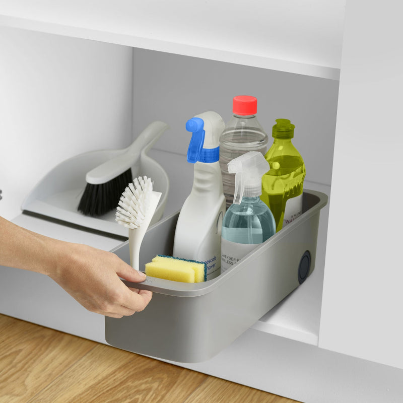 CupboardStore Easy Access Gray Compact Storage Caddy