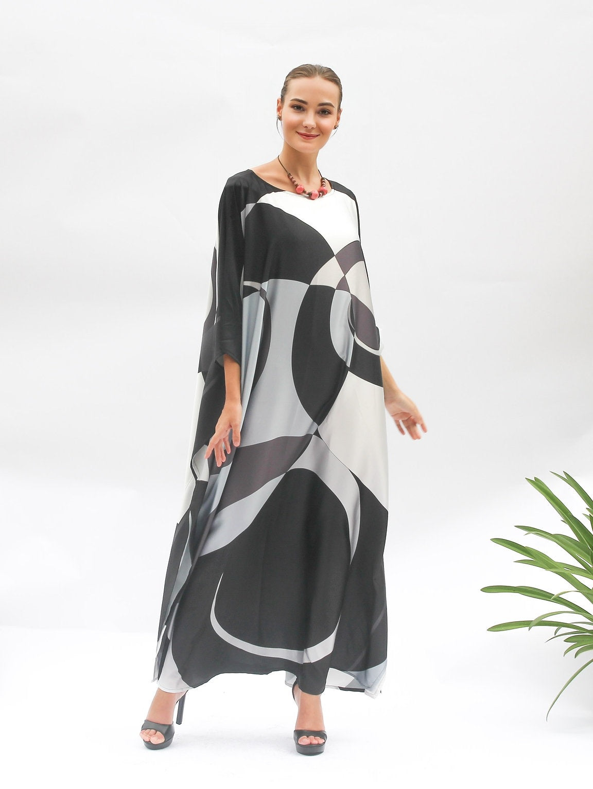 Soft Satin Silk Caftan Dress Women's Luxury Long Kaftan