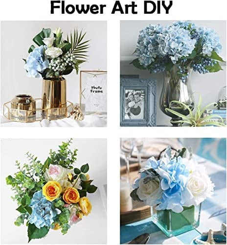 1 Pcs Artificial Hydrangea Fake Flowers Bunch Home Decorative (Without Vase Pot) ARF-1