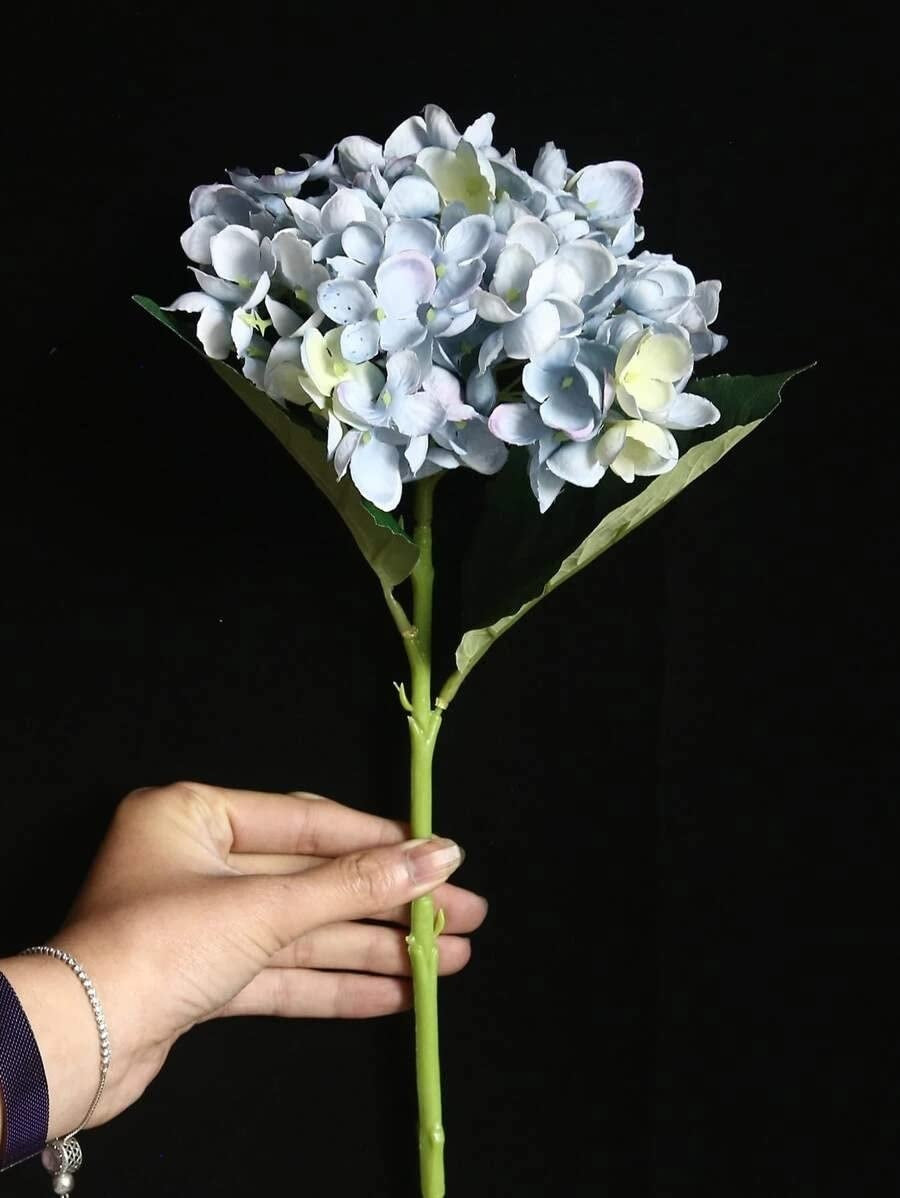 1 Pcs Artificial Hydrangea Fake Flowers Bunch Home Decorative (Without Vase Pot) ARF-1