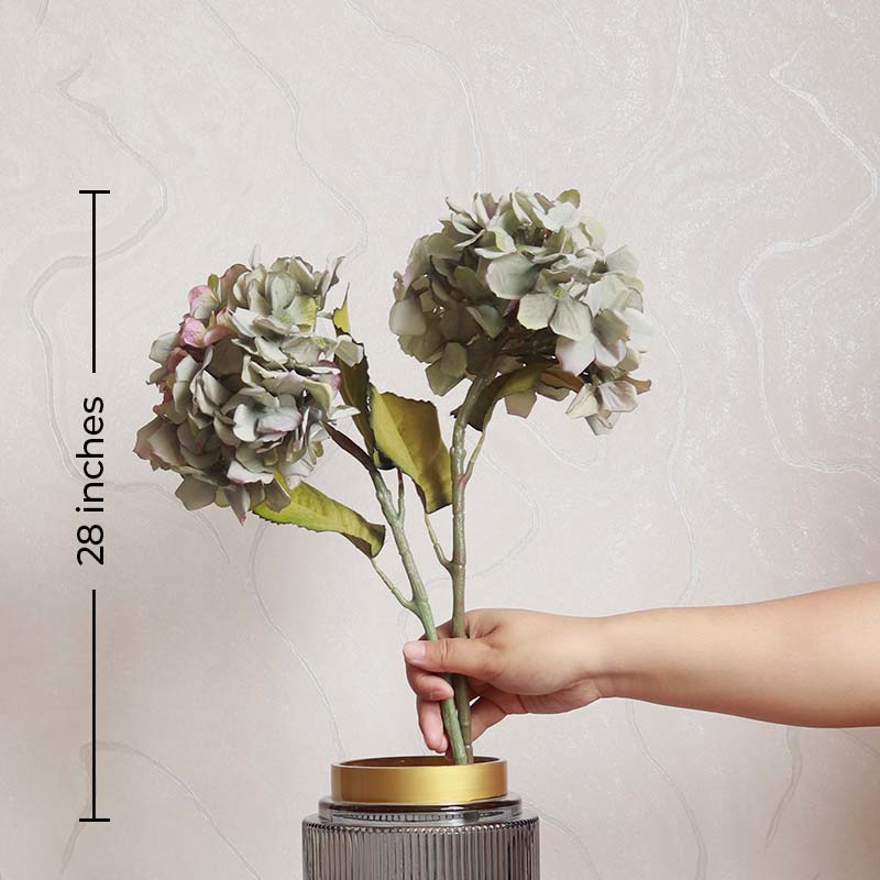 The Ajisai | Artificial Hydrangea Flower Sticks Pack of 2