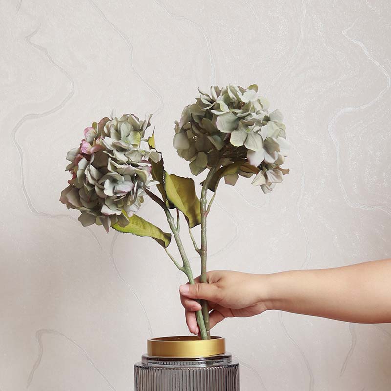 The Ajisai | Artificial Hydrangea Flower Sticks Pack of 2