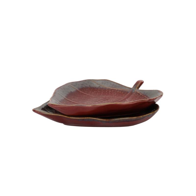 Betel Leaf Shaped Platter | Set of 2