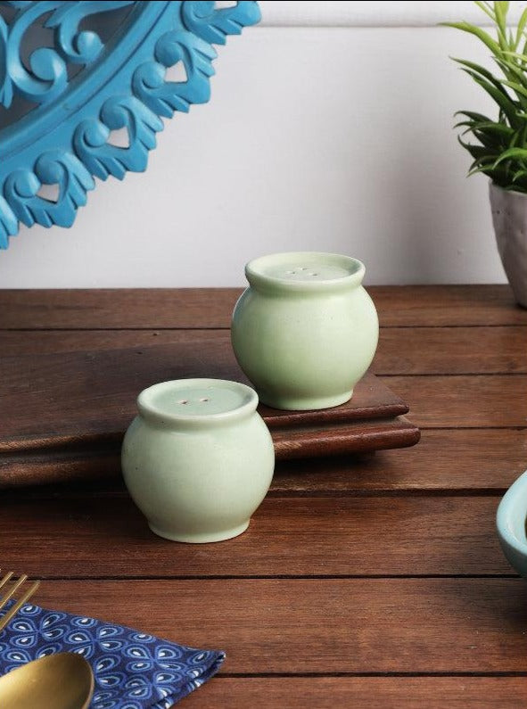 Ceramic Salt Pepper Dispensers | Set of 2