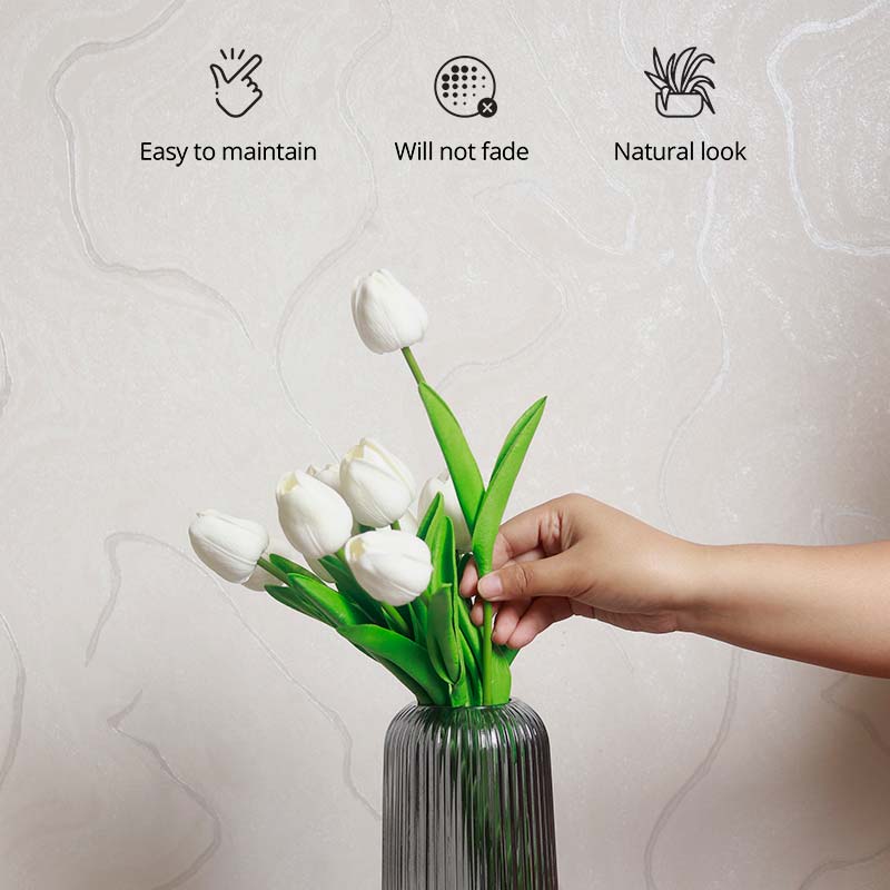 The Lisse | Artificial Tulips Pack of 10 flowers
