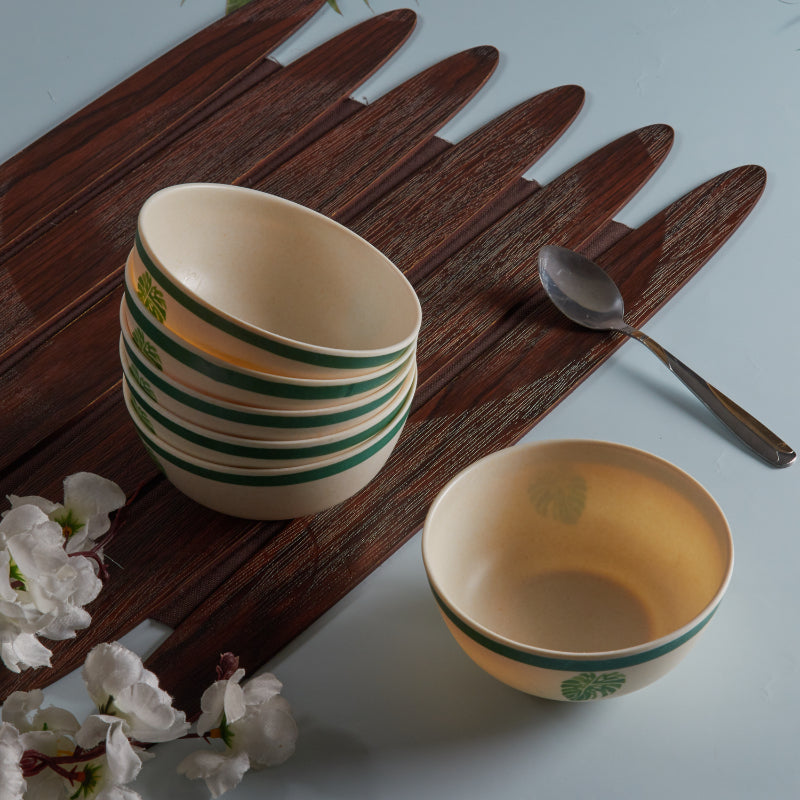 Bamboo Fibre Bowl | 4 inches | Set of 6 | Multiple Designs