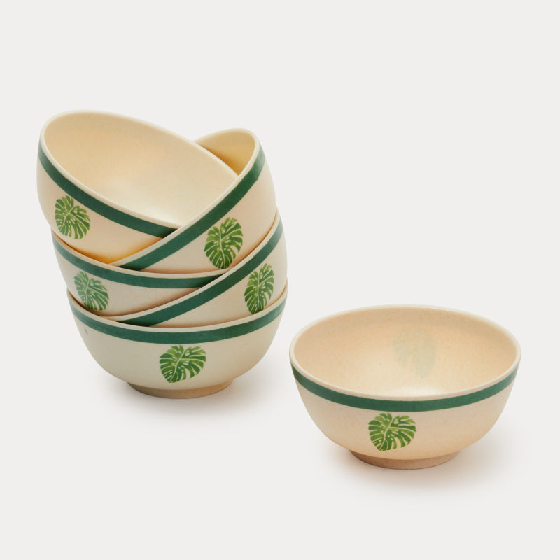 Bamboo Fibre Bowl | 4 inches | Set of 6 | Multiple Designs