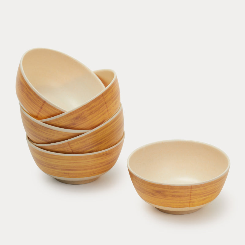 Bamboo Fibre Bowl | 4 inches | Set of 6 | Multiple Designs