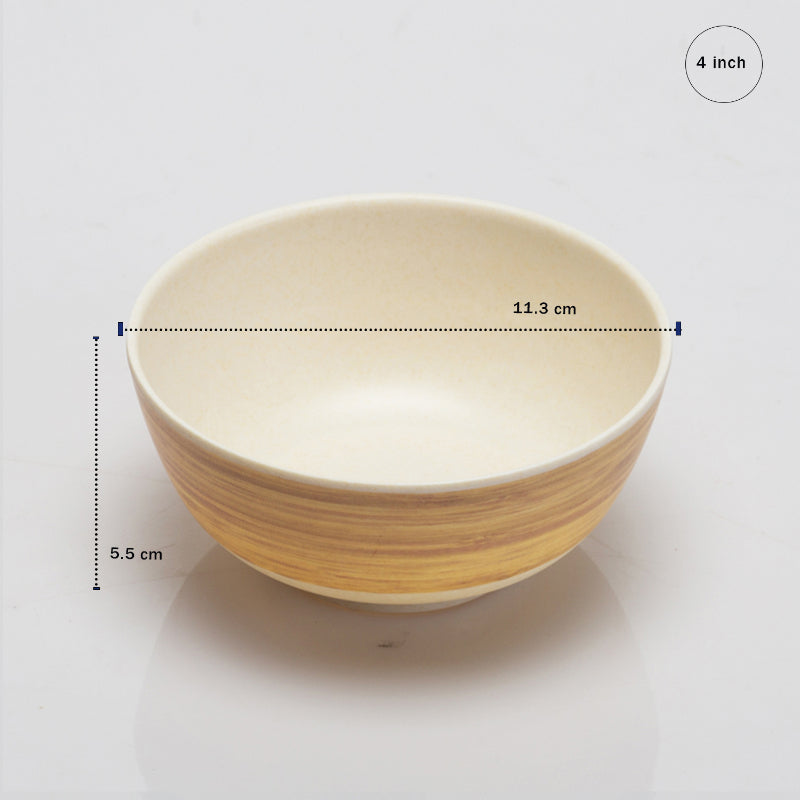 Bamboo Fibre Bowl | 4 inches | Set of 6 | Multiple Designs