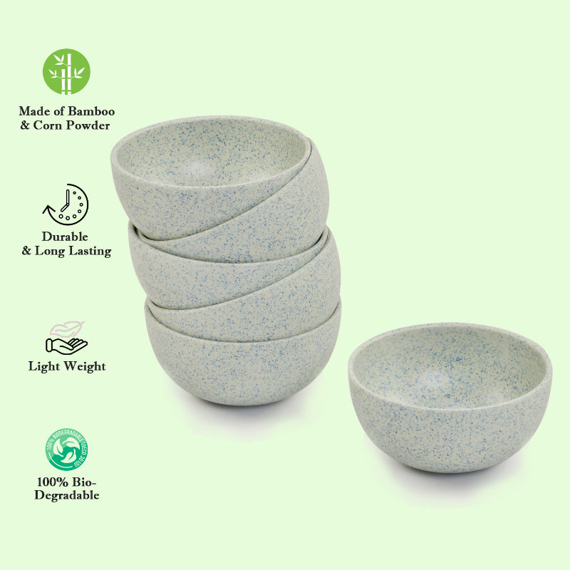 Bamboo Fibre Bowl | 4 inches | Set of 6 | Multiple Designs