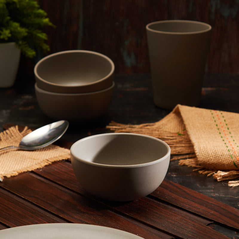 Bamboo Fibre Bowl | 4 inches | Set of 6 | Multiple Designs