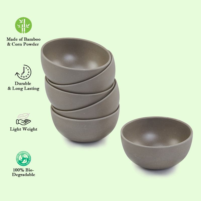 Bamboo Fibre Bowl | 4 inches | Set of 6 | Multiple Designs