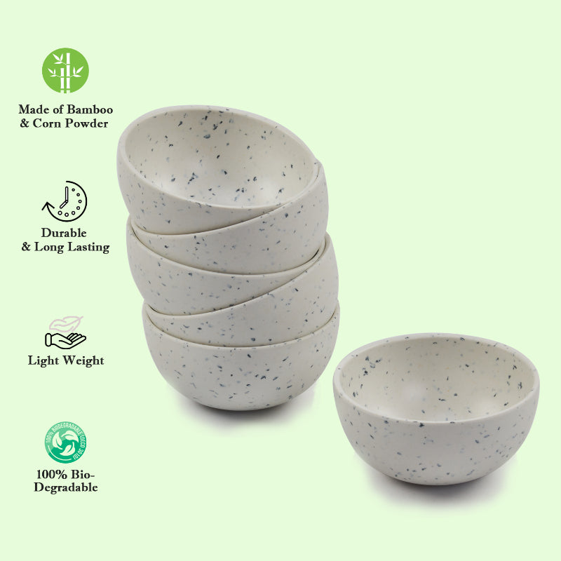 Bamboo Fibre Bowl | 4 inches | Set of 6 | Multiple Designs