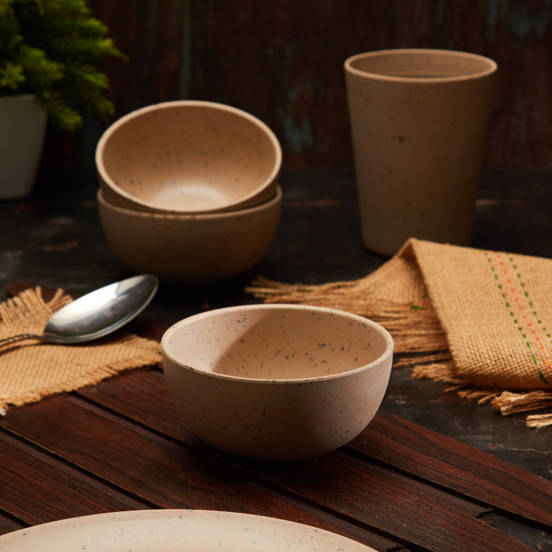 Bamboo Fibre Bowl | 4 inches | Set of 6 | Multiple Designs