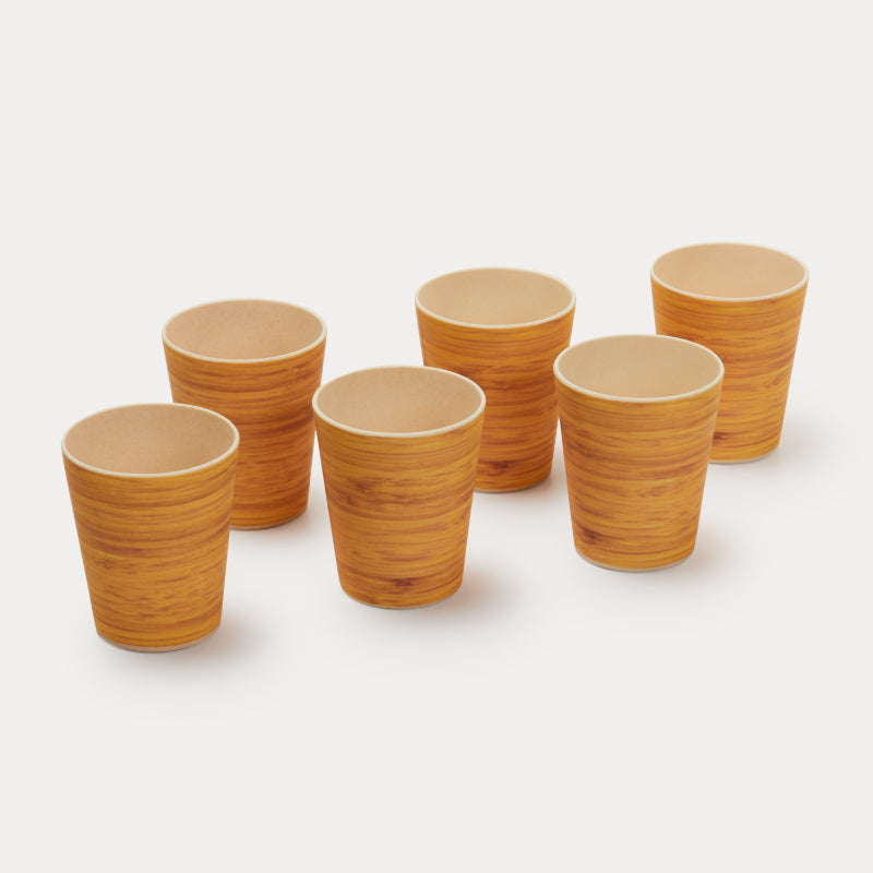 Bamboo Fibre Glasses | 380ml  | Set of 6 | Multiple Designs
