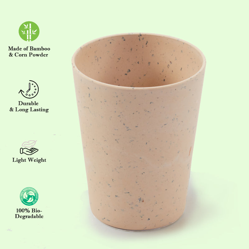 Bamboo Fibre Glasses | 380ml  | Set of 6 | Multiple Designs