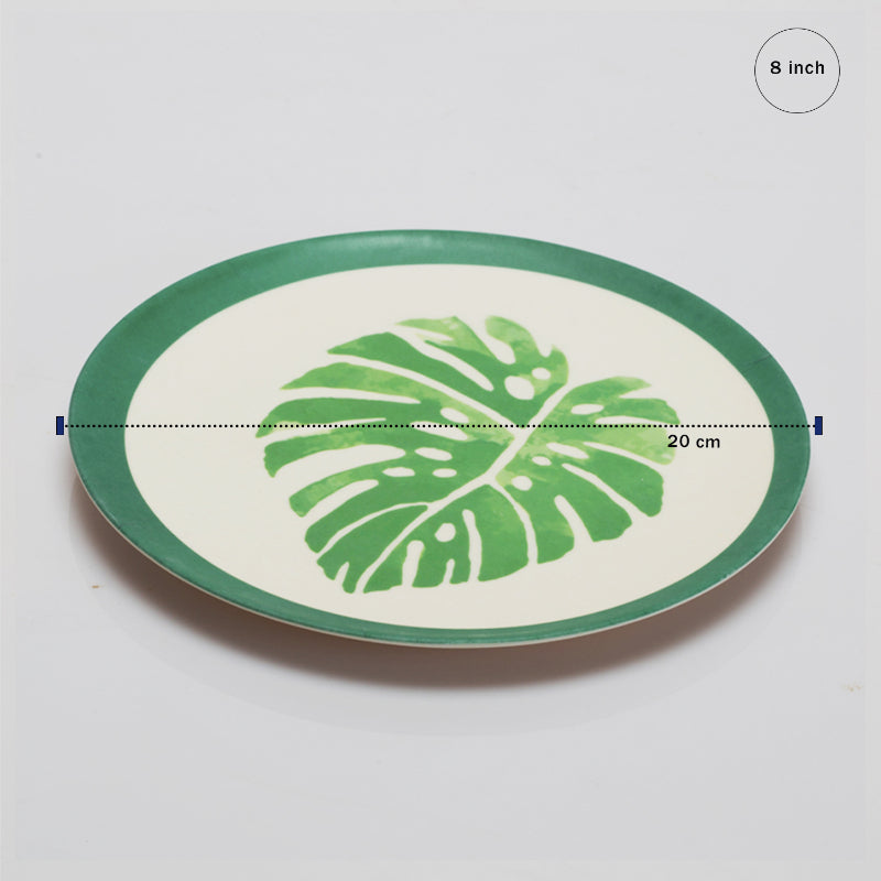 Bamboo Fibre Plate | 8 inches | Set of 6 | Multiple Designs