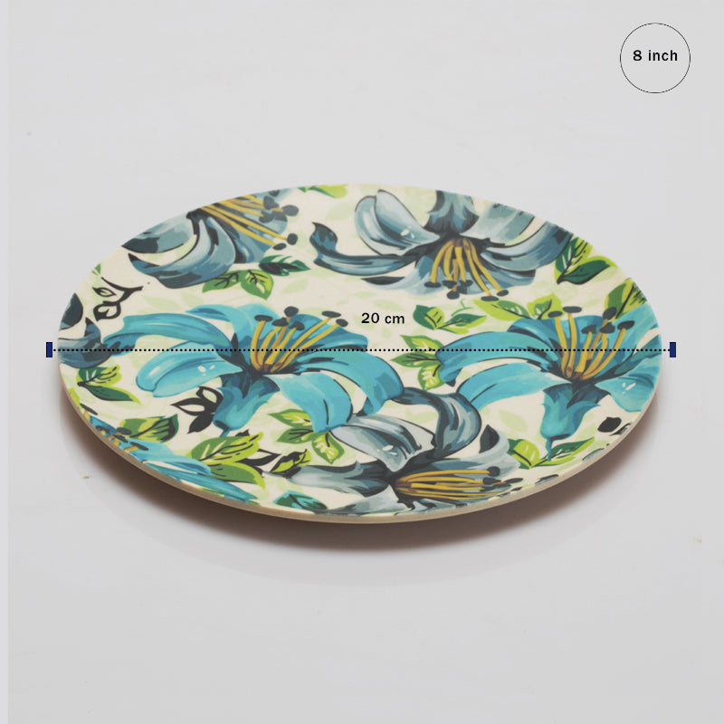 Bamboo Fibre Plate | 8 inches | Set of 6 | Multiple Designs