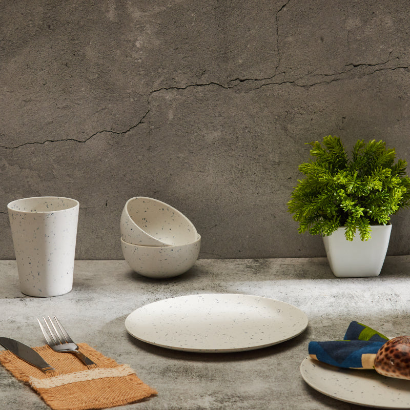 Bamboo Fibre Plate | 8 inches | Set of 6 | Multiple Designs