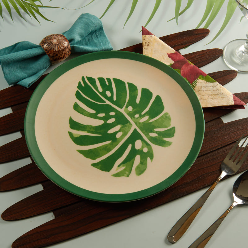 Bamboo Fibre Plate | 10 inches | Set of 6 | Multiple Designs