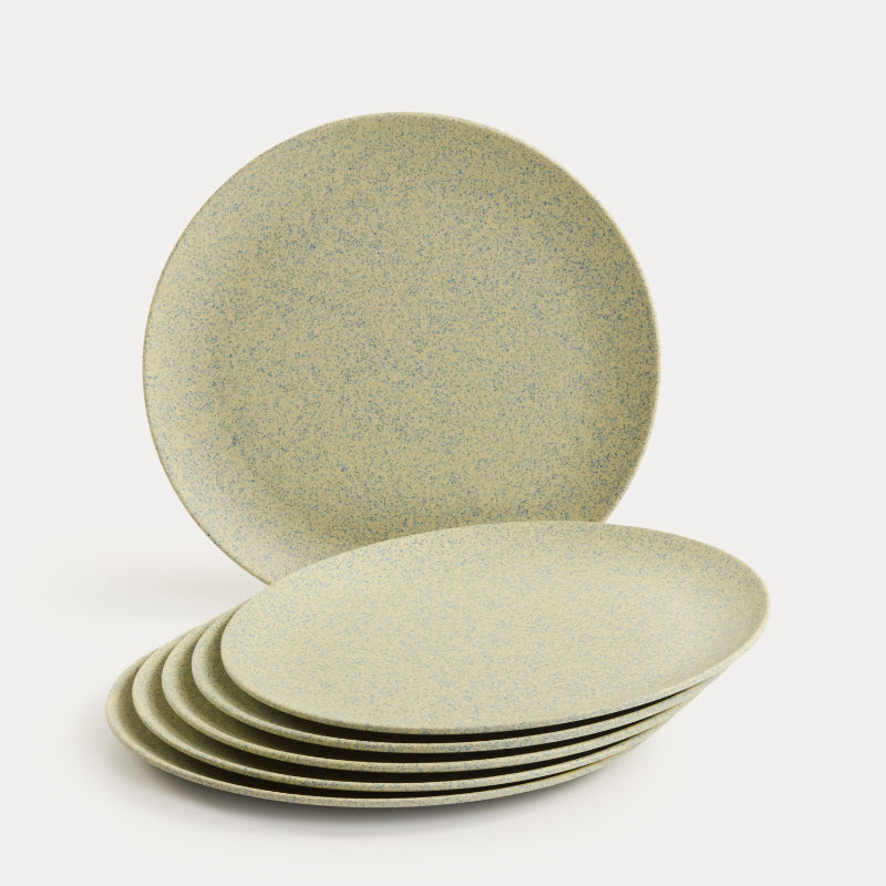 Bamboo Fibre Plate | 10 inches | Set of 6 | Multiple Designs