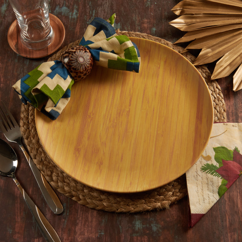 Bamboo Wooden Fibre Plate | Set of 6 | Multiple Sizes