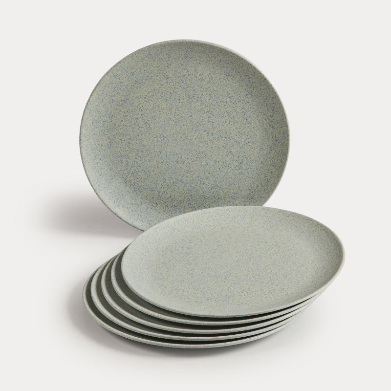 Bamboo Wooden Fibre Plate | Set of 6 | Multiple Sizes