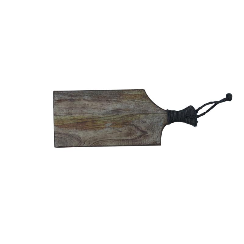 Wooden Chopping Board with Grey Handle