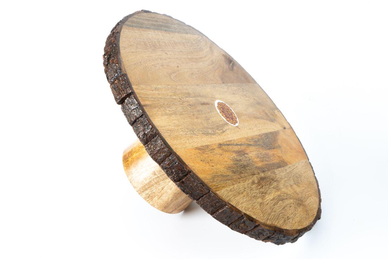 Bark Finish Cake Stand