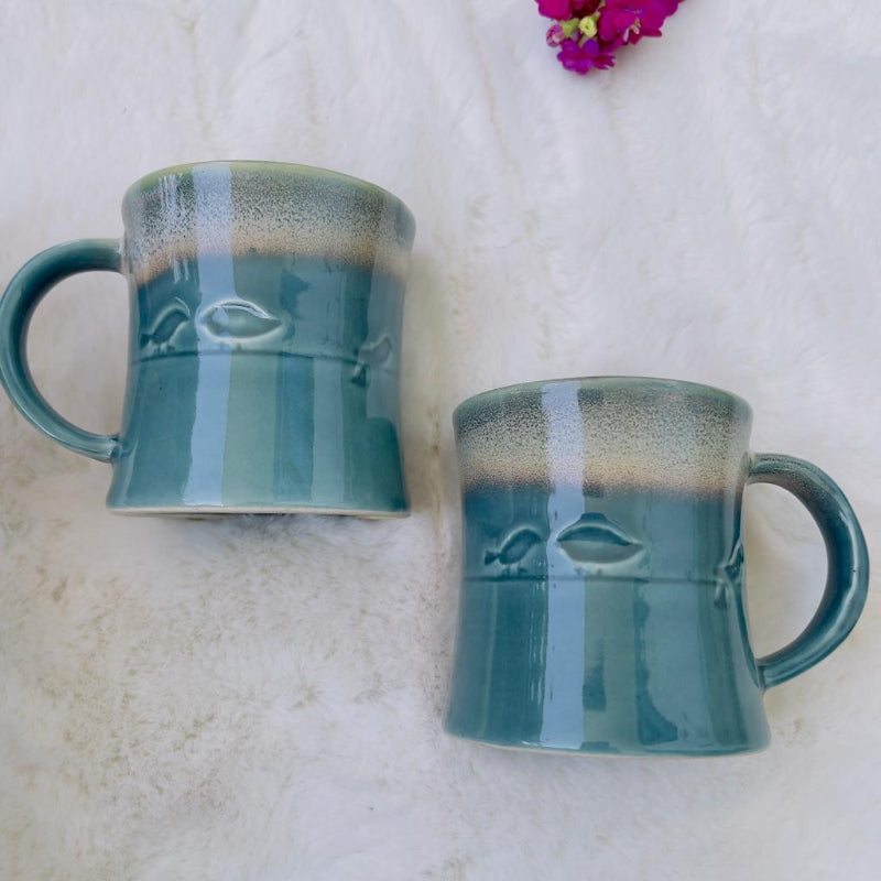 Birds on the Line Coffee Mugs  | Multiple Colors | Set 0f 2