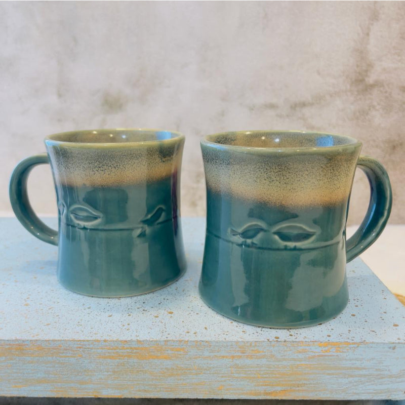 Birds on the Line Coffee Mugs  | Multiple Colors | Set 0f 2