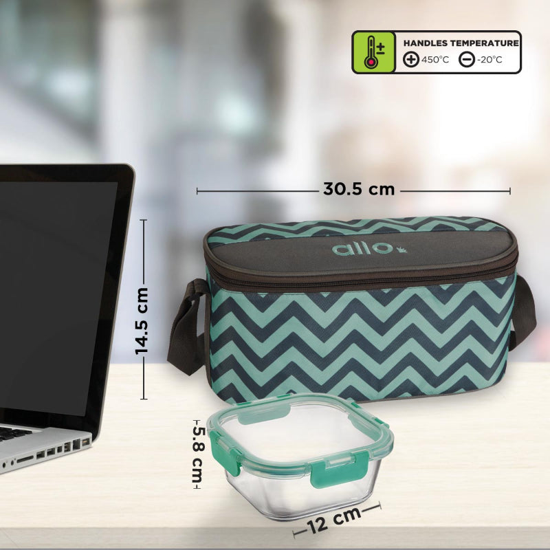 Aspen Safe Glass Lunch box with Break Free Detachable Lock | Set Of 4 | Multiple Colors