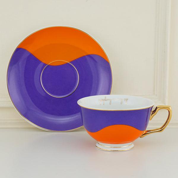 Bossa Nova Cup & Saucer Set | Set of 2 | Multiple Colors