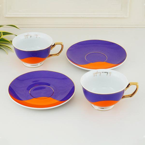 Bossa Nova Cup & Saucer Set | Set of 2 | Multiple Colors