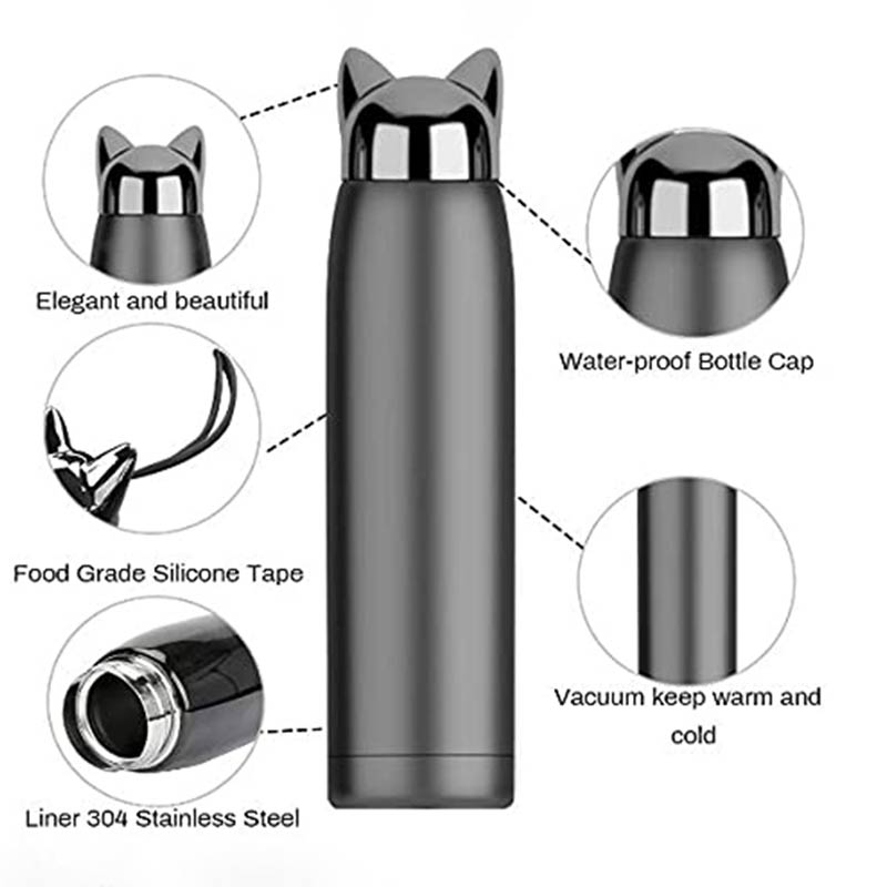 Stainless Steel Cat Bottle | Multiple Colors