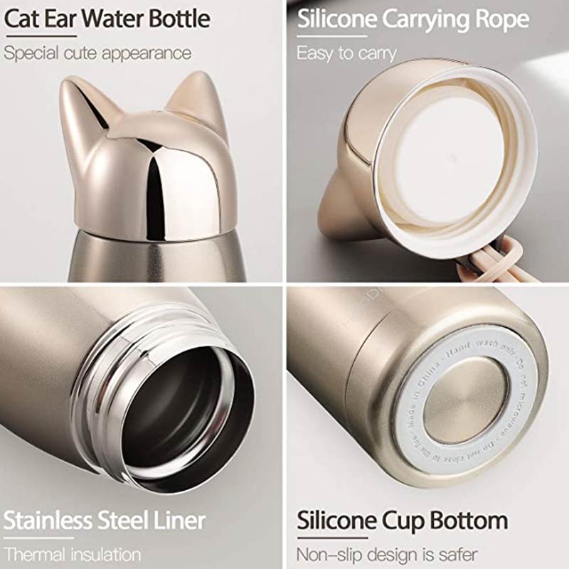 Stainless Steel Cat Bottle | Multiple Colors