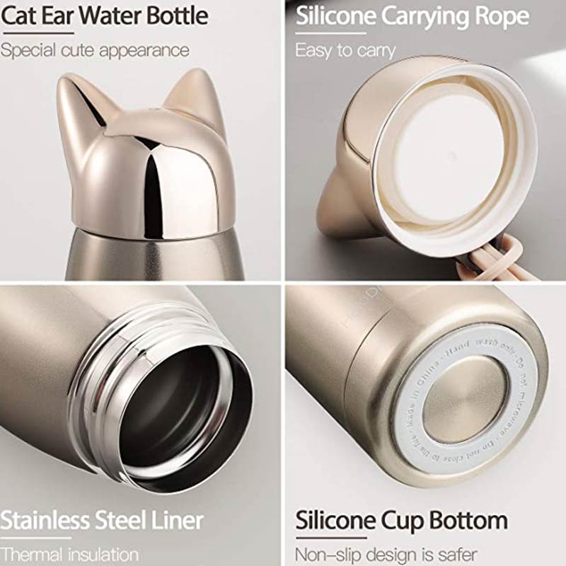 Stainless Steel Cat Bottle | Multiple Colors