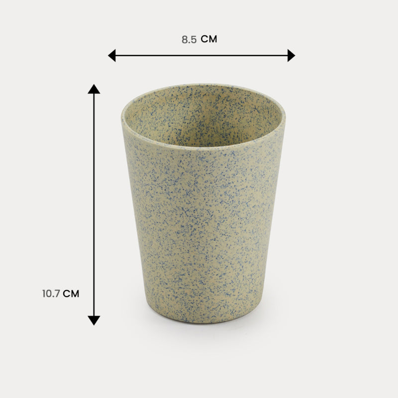 Bamboo Fibre Dinner Sets  | Set of 12 | Leaf Design, Wooden Design, Stonewash, Cement