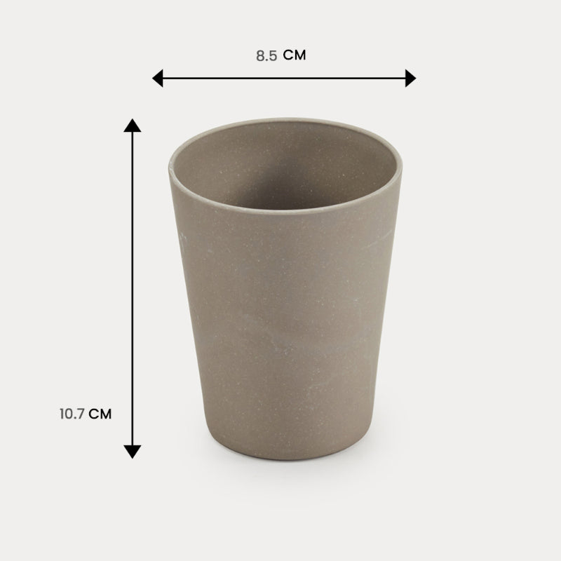 Bamboo Fibre Dinner Sets  | Set of 12 | Leaf Design, Wooden Design, Stonewash, Cement