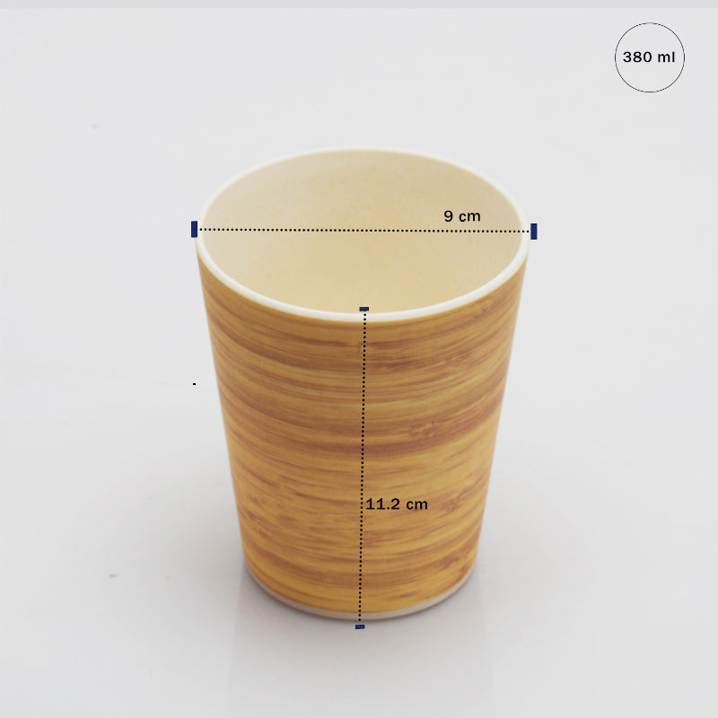 Bamboo Fibre Dinner Sets  | Set of 12 | Leaf Design, Wooden Design, Stonewash, Cement