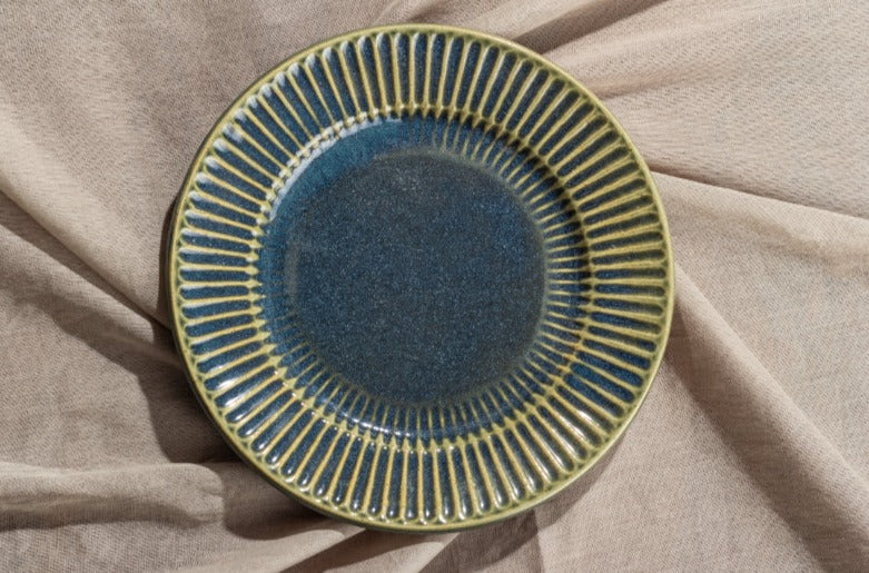 Blue & Gold Aries Dinner Plate | Set of 2 | Multiple Sizes