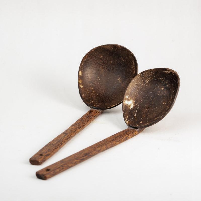 Natural Handmade Coconut Shell Serving Spoons
