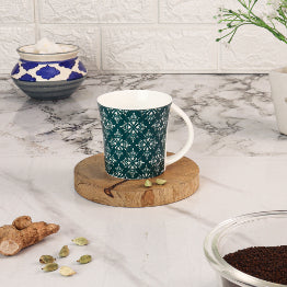 Arabesque Flower Pattern Cups Cups | 160 ml | Set of 6 | Multiple Colors