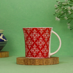 Arabesque Flower Pattern Cups Cups | 160 ml | Set of 6 | Multiple Colors
