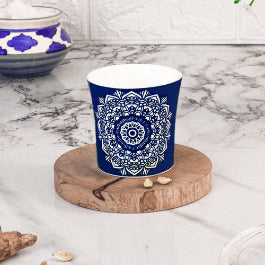 Abstract Lotus Pattern Cups | 160 ml | Set of 6 | Multiple Colors