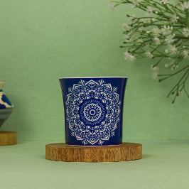 Abstract Lotus Pattern Cups | 160 ml | Set of 6 | Multiple Colors